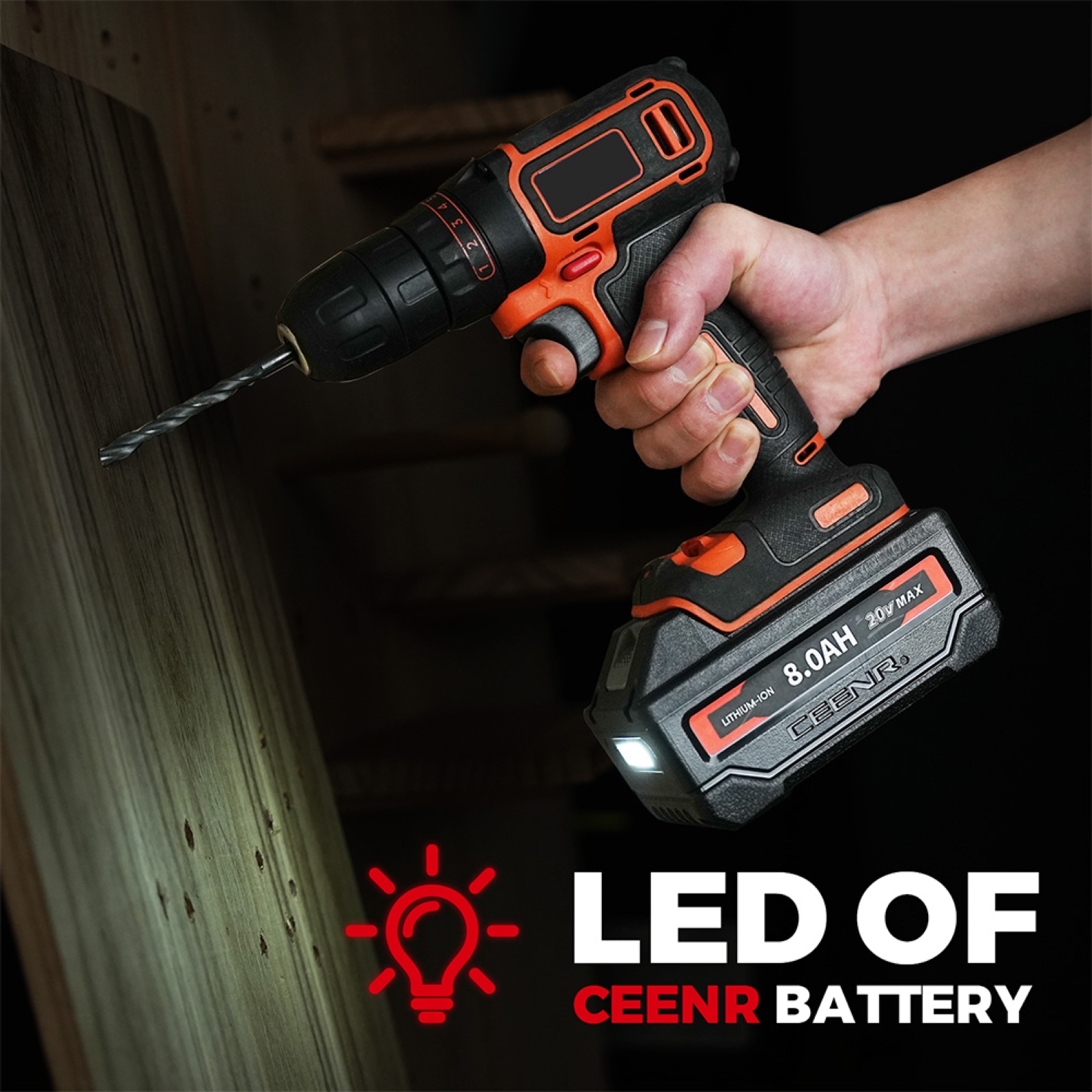 CEENR 8.0Ah Battery (with Lishen 21700 Cells) for Black and Decker 20V Max | Replacement Model LBXR20