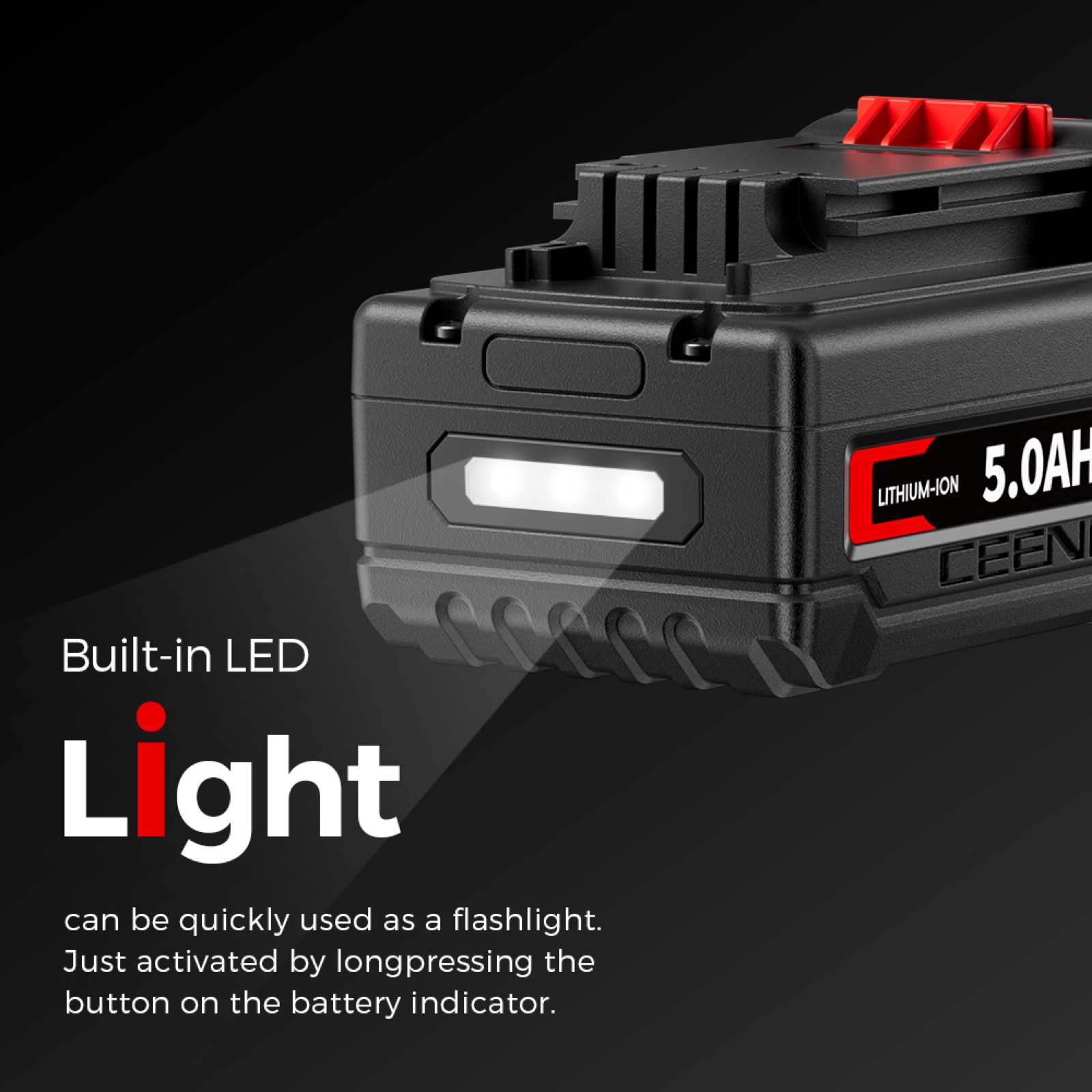 CEENR 5.0Ah Battery for Black and Decker 18V(20V Max) | Replacement Model LBXR20 in real-world use