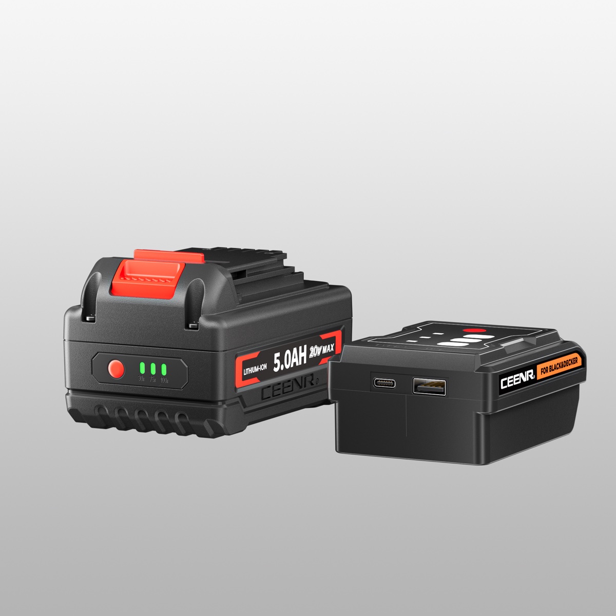 CEENR 5.0Ah Battery for Black and Decker 18V(20V Max) | Replacement Model LBXR20 — view 8