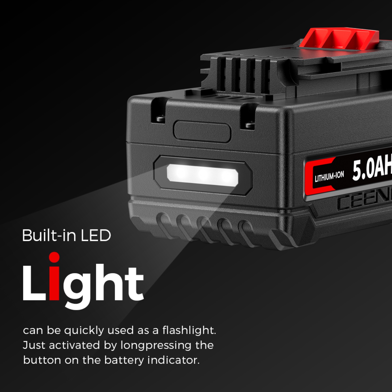 CEENR 5.0Ah Battery for Porter Cable 20V Max | Replacement Model PCC685 in real-world use