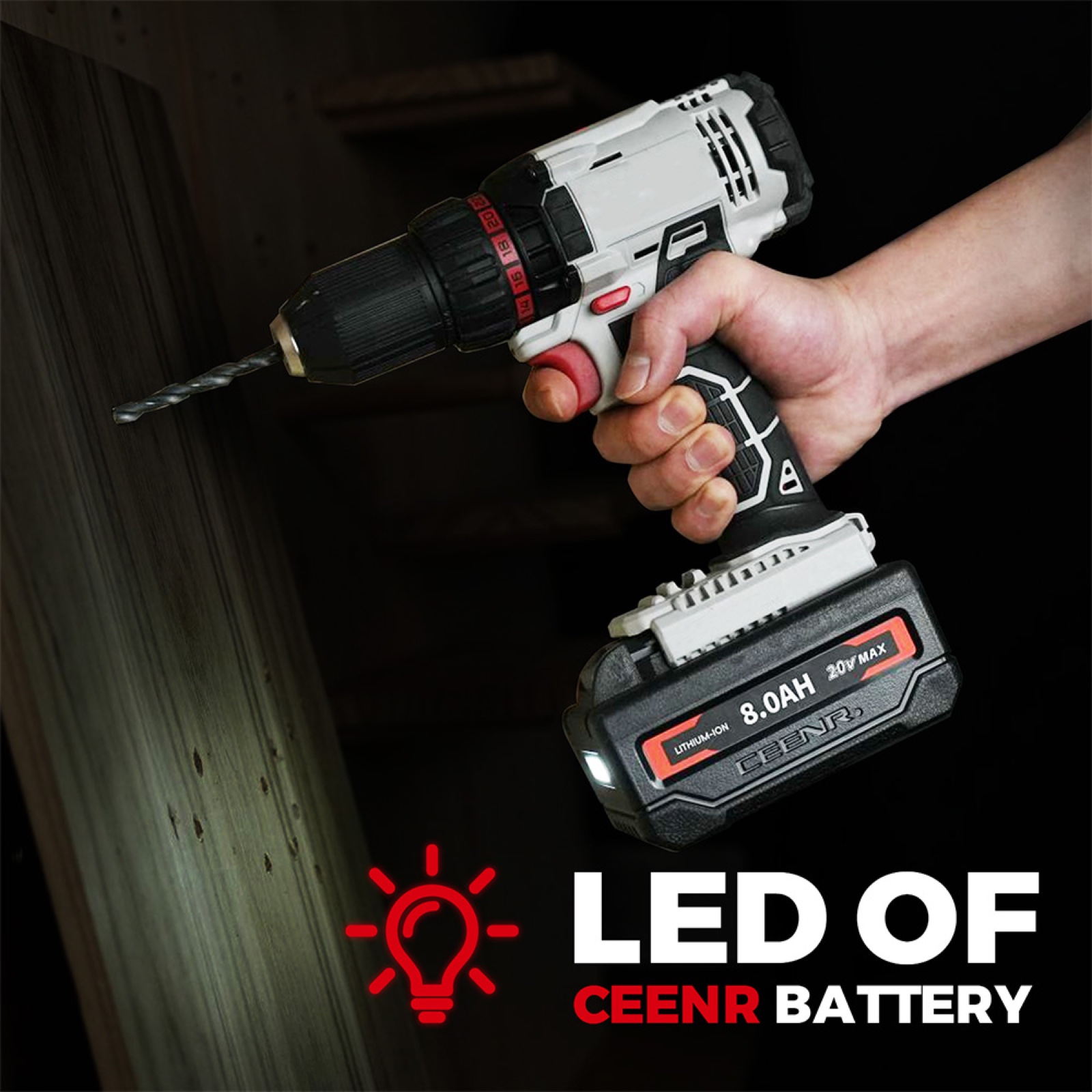 CEENR 8.0Ah Battery (with Lishen 21700 Cells) for Porter Cable 20V Max | Replacement Model PCC685 in real-world use