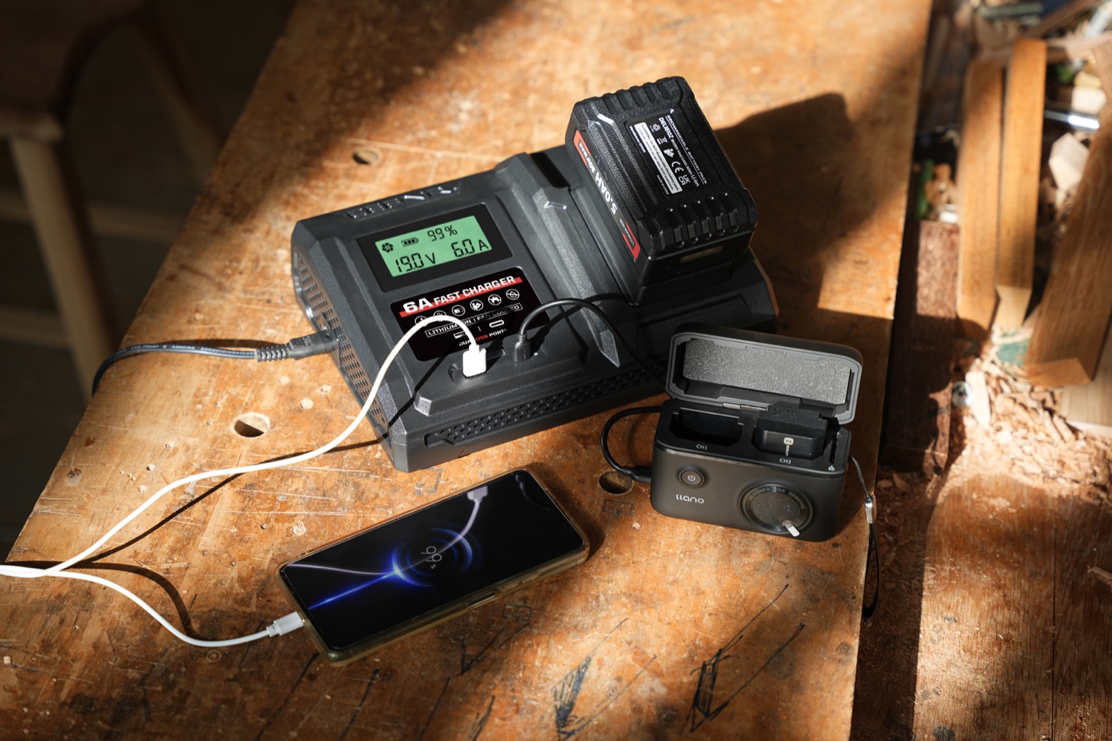6 Amp Fast Charger for DeWalt 20V Max Lithium-Ion Battery Pack
