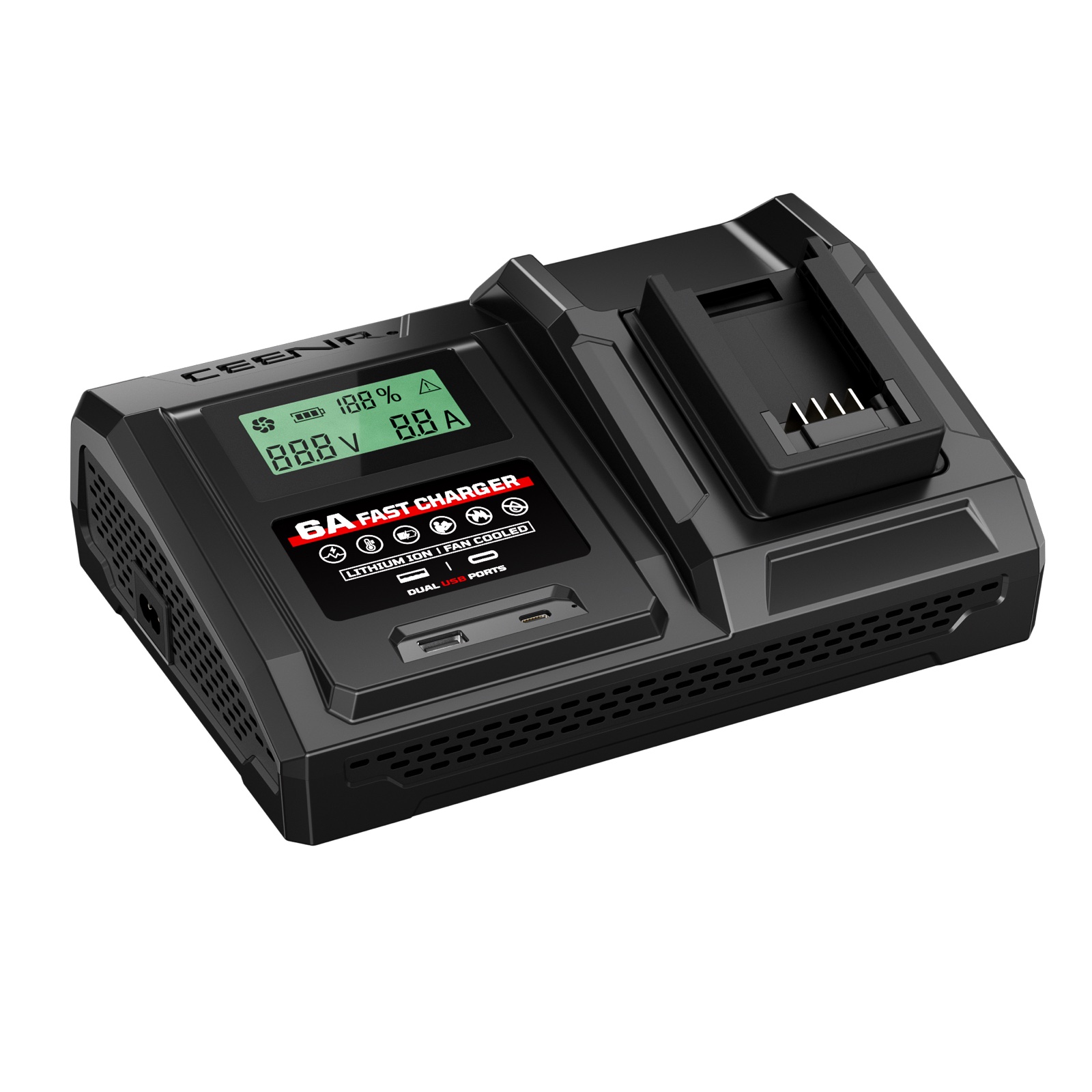 6 Amp Fast Charger for Porter Cable 20V Max Lithium-Ion Battery Pack — view 8