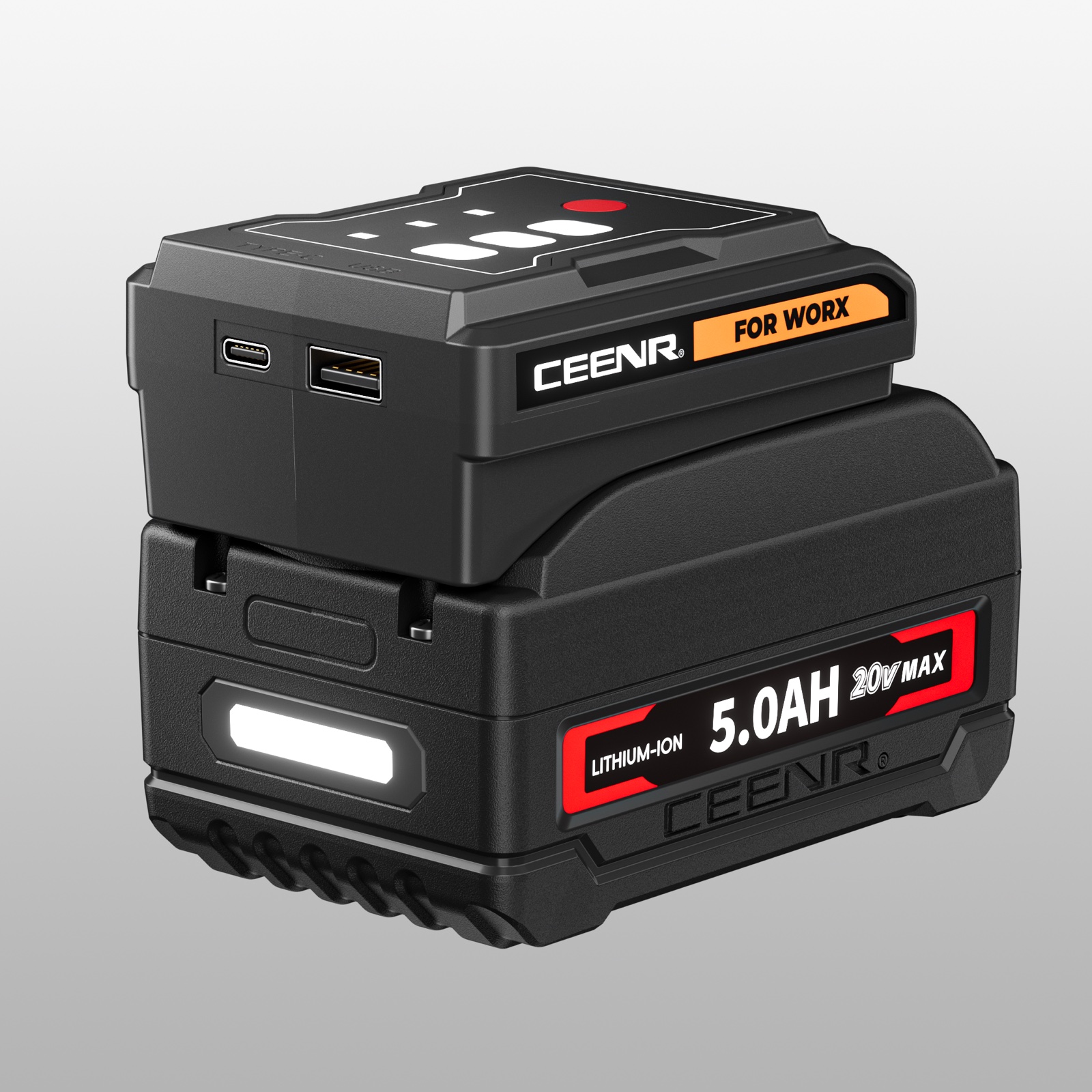 CEENR USB Battery Charger Adapter for Worx 20V WA3408 — view 5