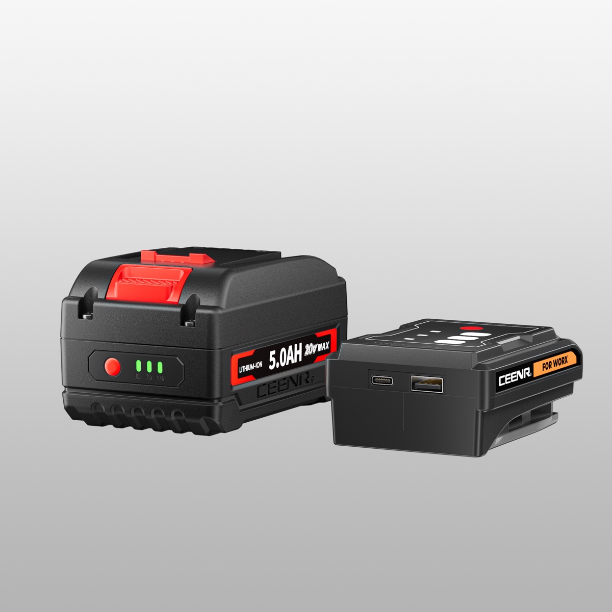 CEENR USB Battery Charger Adapter for Worx 20V WA3408 — view 6