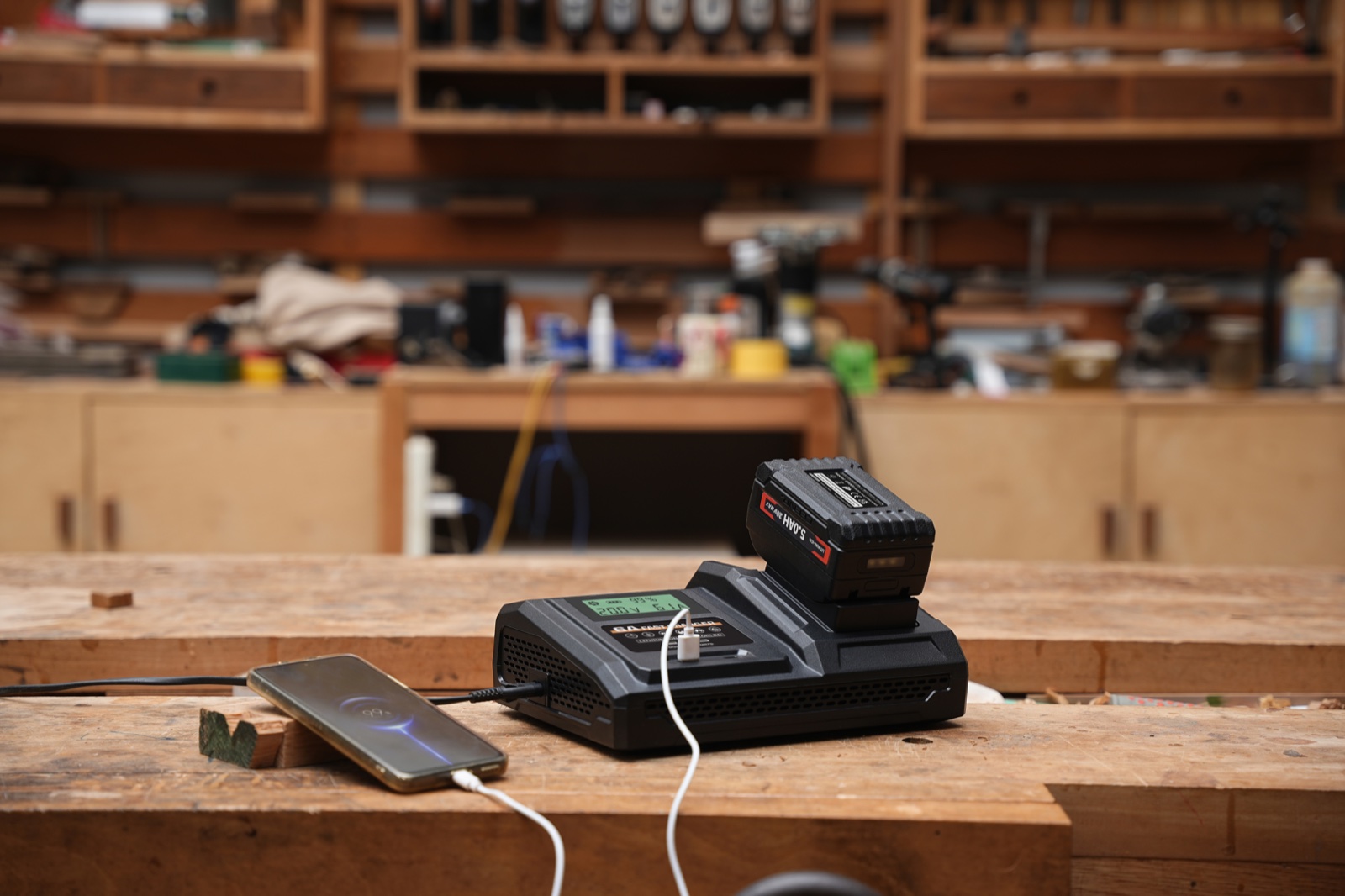 6 Amp Fast Charger for Worx 20V Max Lithium-Ion Battery Pack WA3520 in real-world use