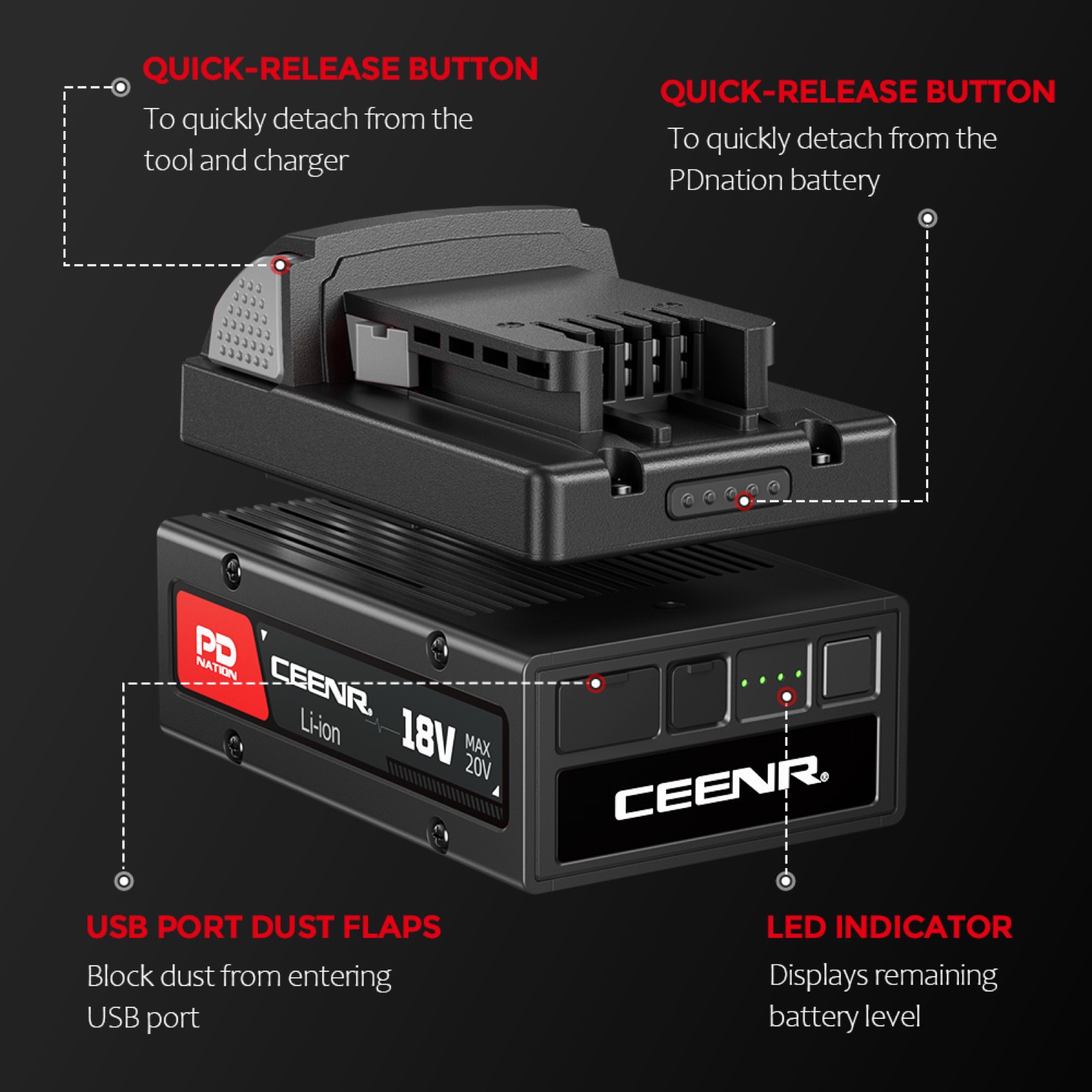 CEENR Brand Mount for Milwaukee