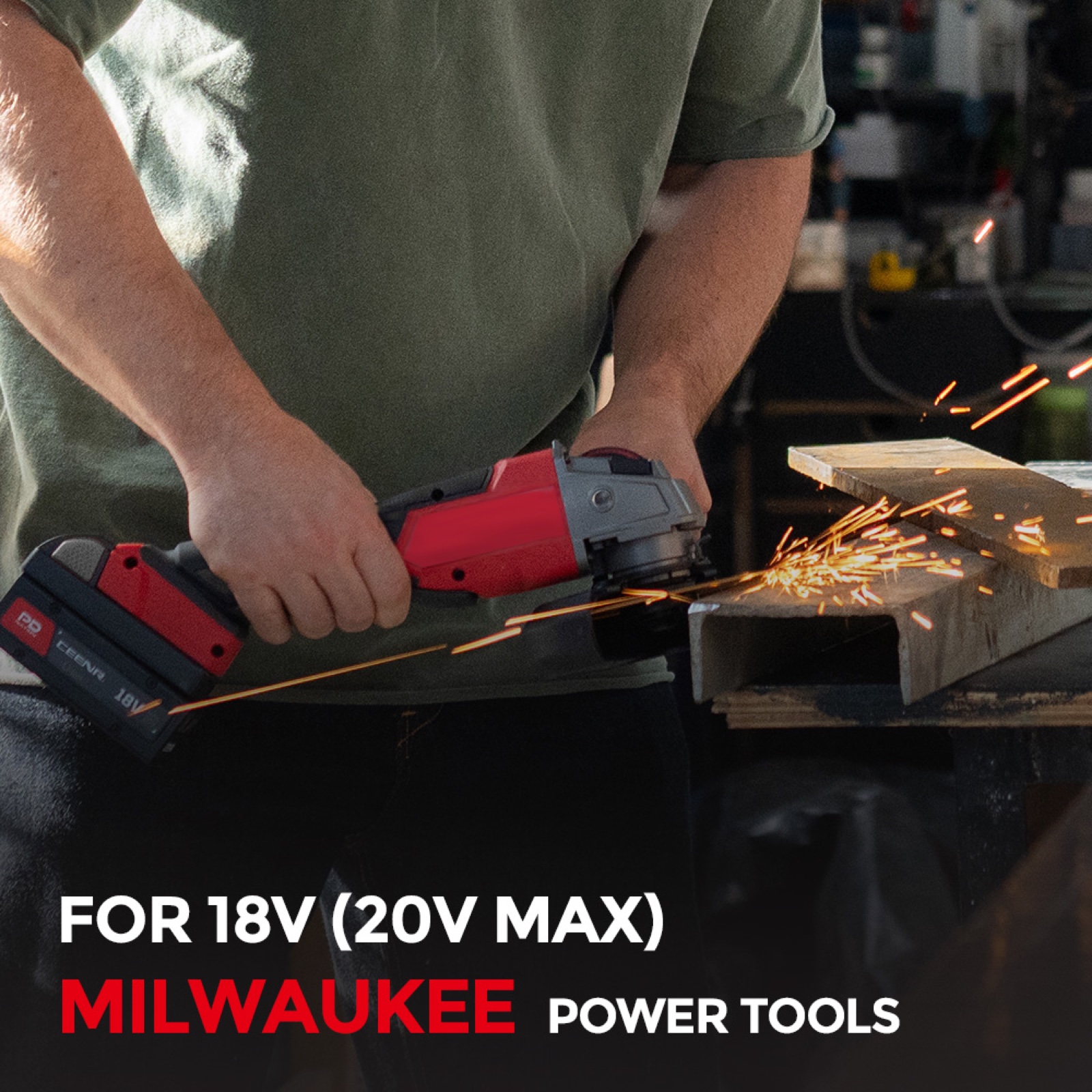 CEENR PDnation™ Battery Adapter for Milwaukee 18V Power Tools in real-world use