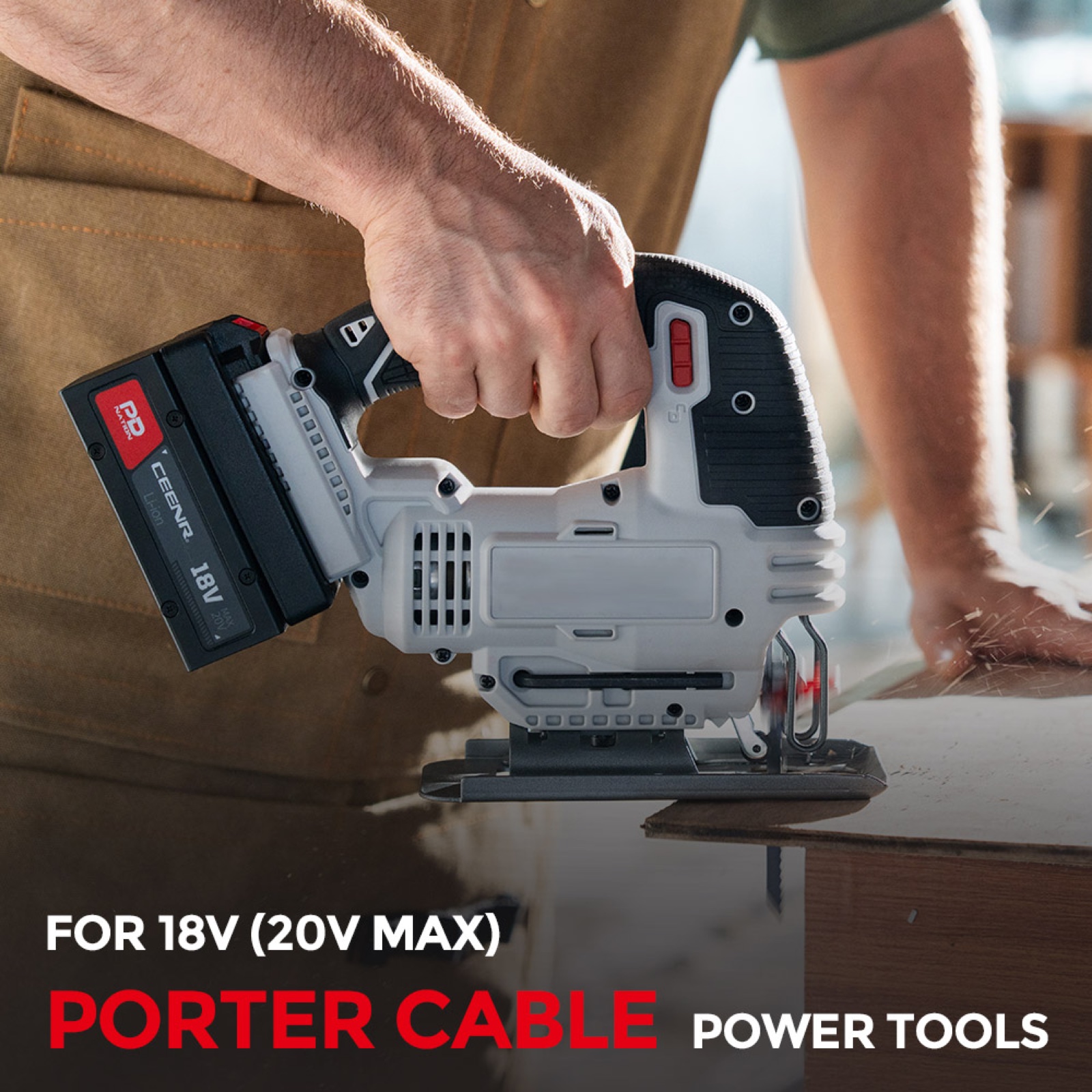 CEENR PDnation™ Battery Adapter for Porter Cable 20V Power Tools in real-world use